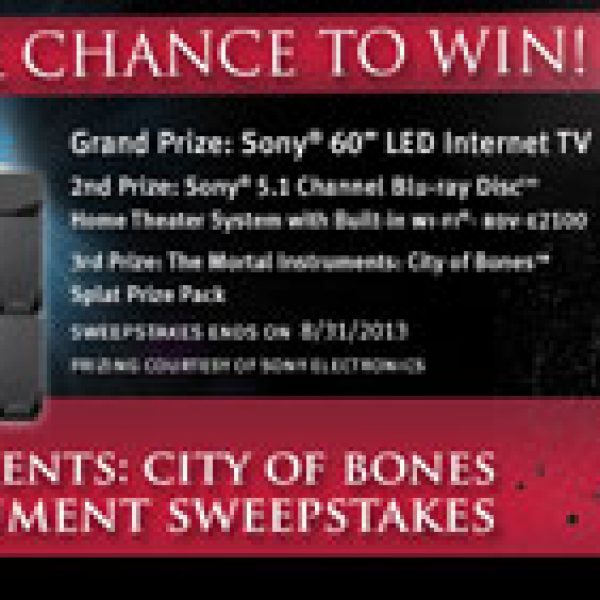 Last Chance! Win a Sony 60" LED Internet TV and a Prize Pack!