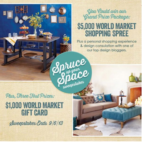 Win a $5,000 World Market Shopping Spree!