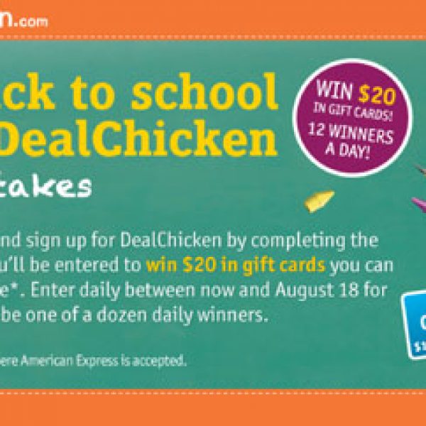 Win $20 American Express Back to School Gift Cards Daily!