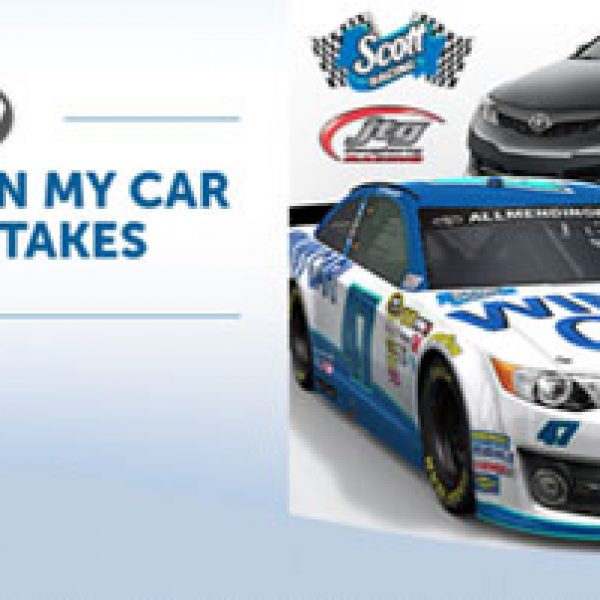 Win a NASCAR race car or a Toyota Camry!
