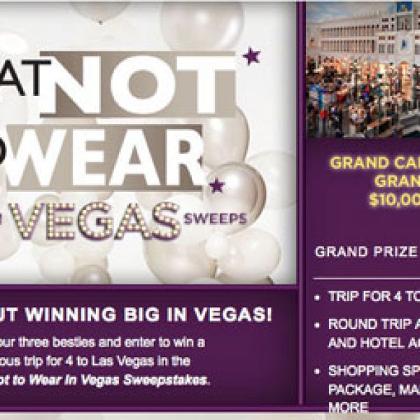 Last Chance! Win a $10,000 Trip to Vegas, a shopping spree, a makeover, spa treatments, show tickets, and more!