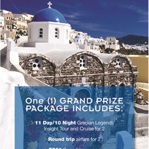 Win a Tour of Greece including a Cruise worth $10,000!