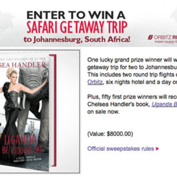 Win a Safari Getaway Trip for 2 to Johannesburg!
