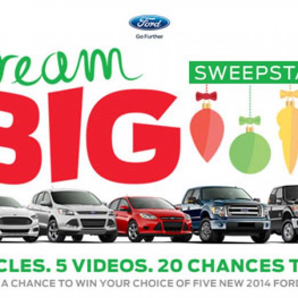 Win Your Choice of Ford Vehicles worth $30,000