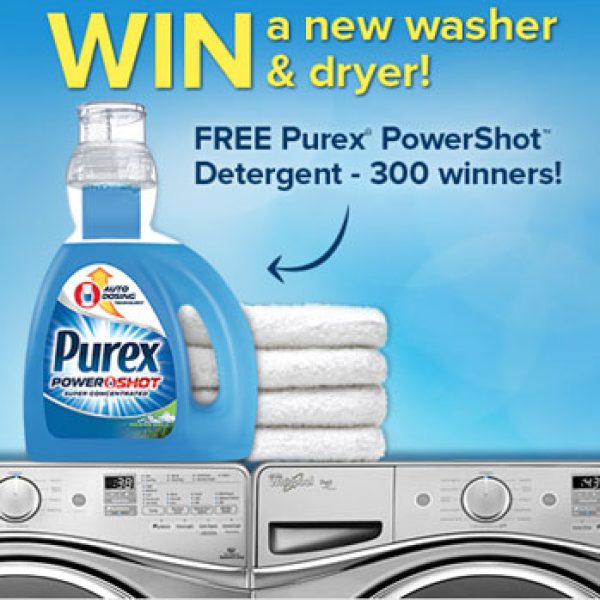 Win a Whirlpool Duet Washer Dryer Set, a Free Bottle of Purex and More