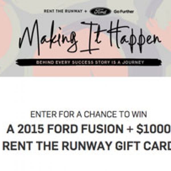 Win a 2015 Ford Fusion and a $1,000 gift card