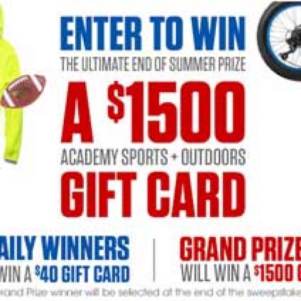 End of Summer $1,500 Sweepstakes!