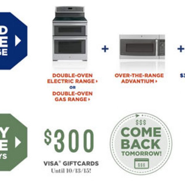 Win a GE Gas or Electric Double Oven Range ( $6,400 Value)!