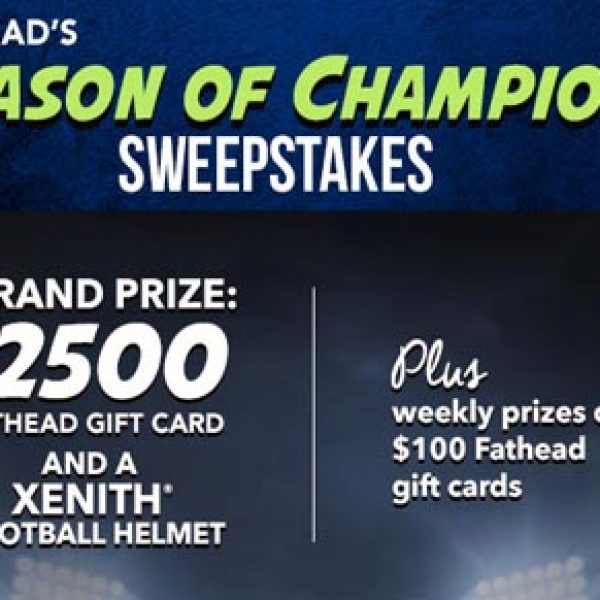 $2,500 Season of Champions Sweepstakes!
