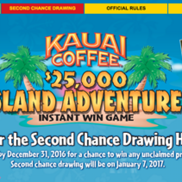 Island Adventure $25,000 Instant Win Game!