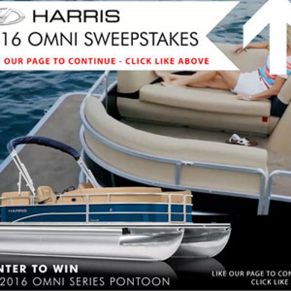 Win a 2016 Harris Omni 200 Pontoon Boat worth $20,000