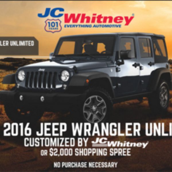 Win a 2016 Jeep Wrangler