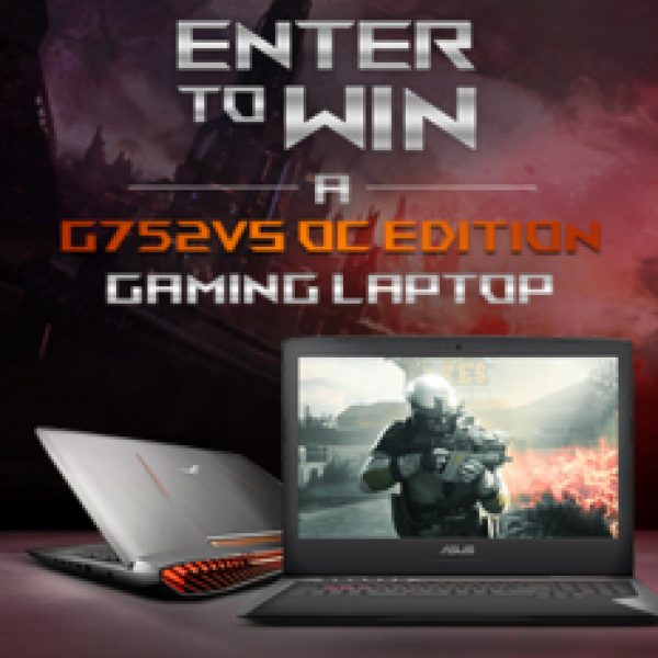 Win a ROG G752VS-XB78K laptop worth $2,999!