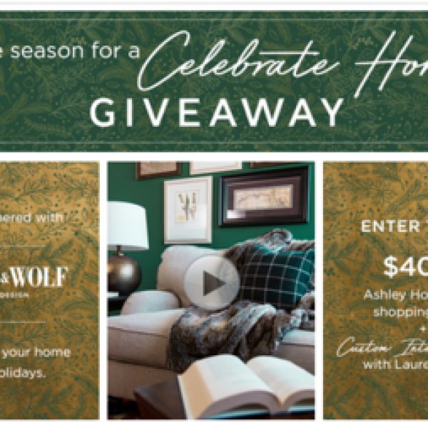 Win a $4,000 shopping spree from Ashley HomeStore!