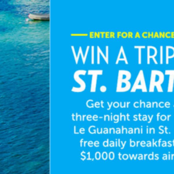 Win a trip for two to St. Barth and $1,000!