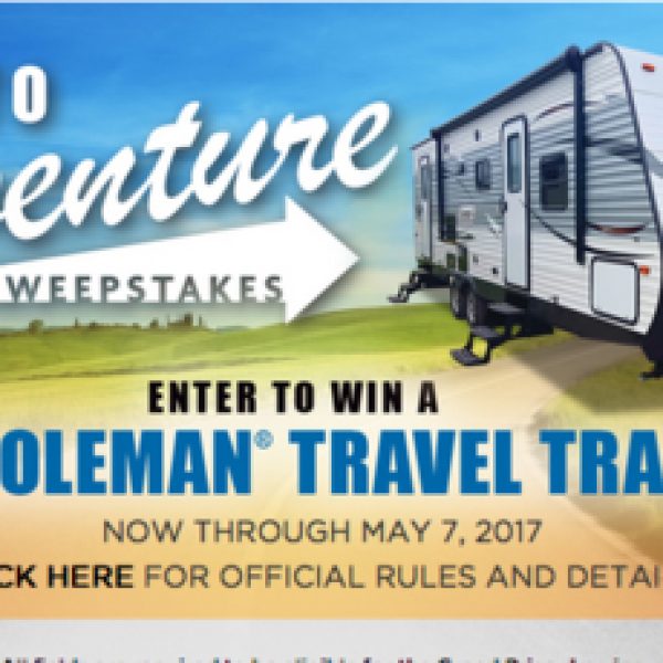 Win a 2017 Coleman travel Trailer worth $26,260!