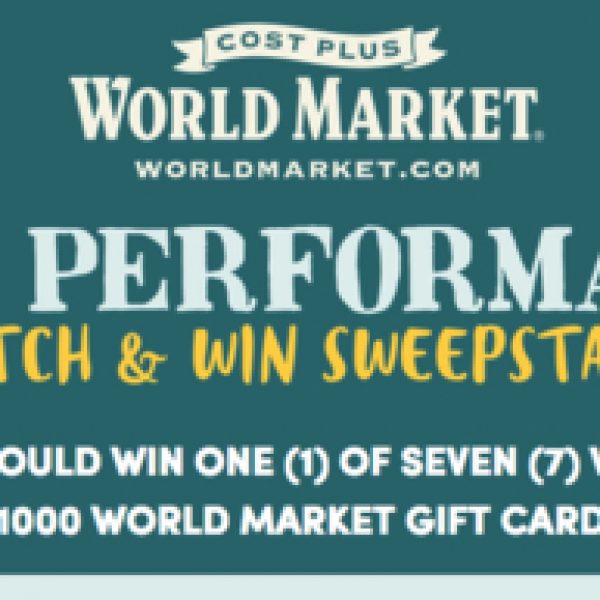 Win a $1,000 World Market gift card!