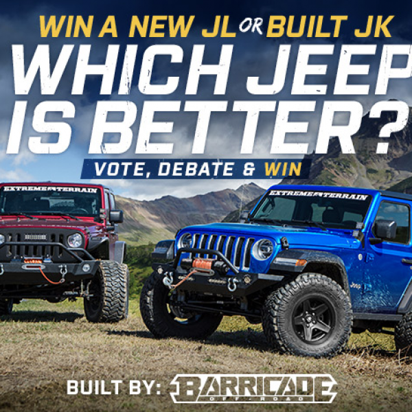 Extreme Terrain: Win a Jeep Wrangler JK or a Jeep Wrangler JL