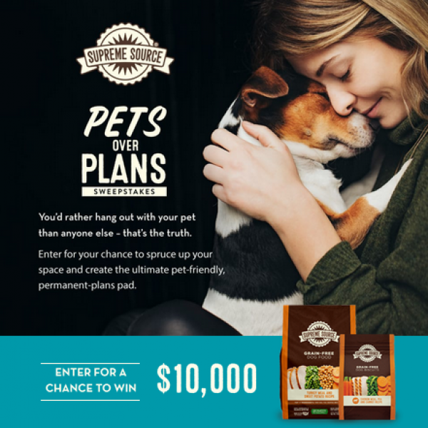 HGTV: Win $10,000 or a year's supply of pet food