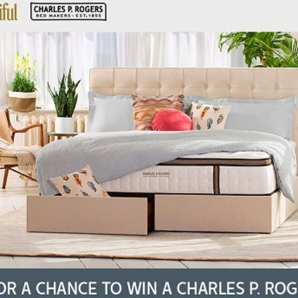 House Beautiful: Win a king-size Pavilion linen upholstered storage bed with an Estate 5000 mattress