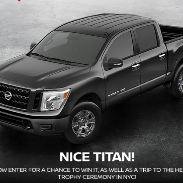 Nissan: Win a 2019 Nissan Titan, 2WD, Crew Cab SV truck