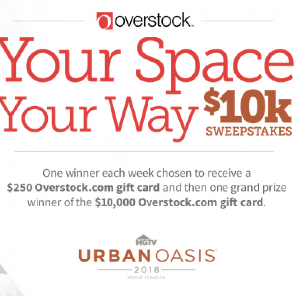 Overstock: Win a $10,000 Overstock.com gift card