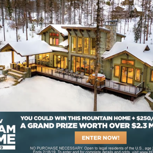 HGTV: Win the 2019 HGTV Dream Home, $250,000, and a Honda Pilot