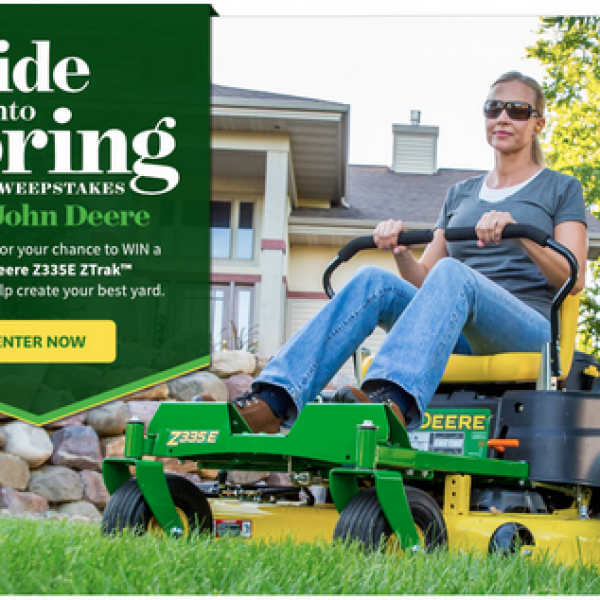 Better Homes and Gardens: Win a John Deere Mower and $1000