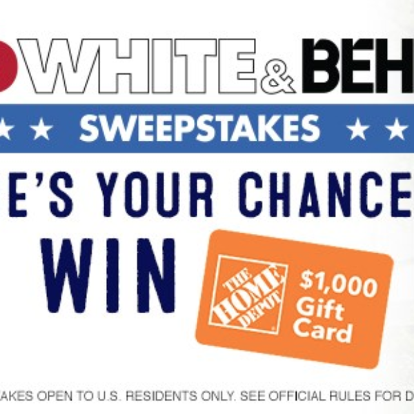 Expired! BEHR: Win a $1,000 Home Depot Gift Card