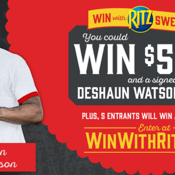 Expired! Ritz: Win $5,000 and a Deshaun Watson signed Jersey