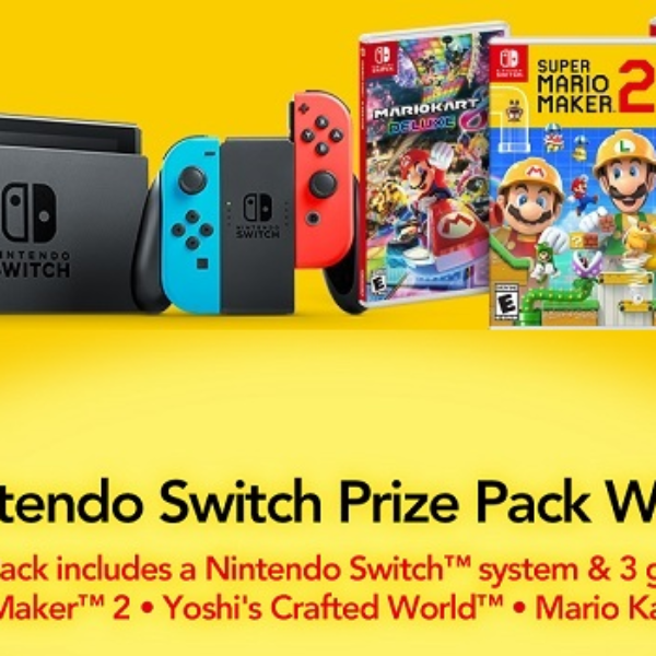 Expired! Cold Stone Creamery: Win a Nintendo Switch, Super Mario Maker 2, Yoshi’s Crafted World, and Mario Kart 8 Deluxe