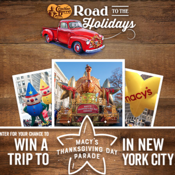 Expired! Cracker Barrel: Win a Vintage Red 1947 Chevy Truck or a Trip for four to Macy’s Day Parade in New York City