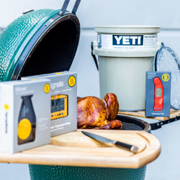 Expired! ThermoWorks: Win a Large Big Green Egg grill, BBQ utensils, 14 lb. turkey, Yeti bucket, and more