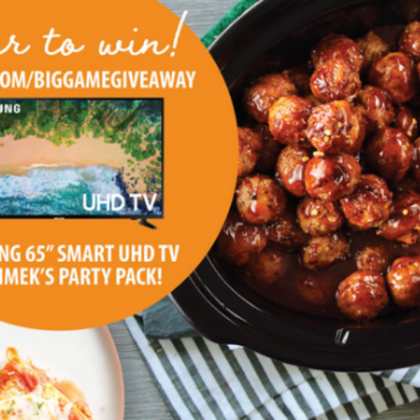 Expired! Simek’s: Win a Samsung 65″ Smart UHD TV and a Party Pack