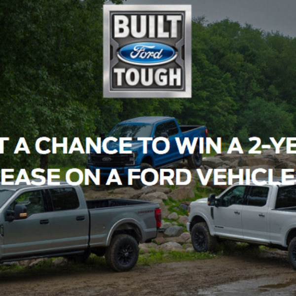 Ford: Win a 2 Year Lease on a 2020 Ford vehicle of winner's choice