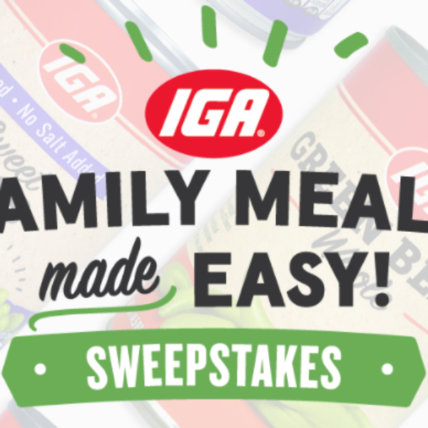 Family Meals Made Easy: Win $1,000 in Visa gift cards and a $1,000 donation to your local food bank