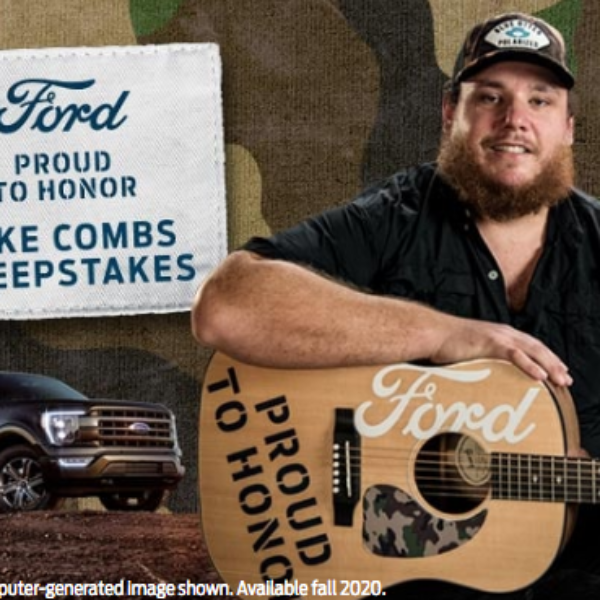 Ford: Win a 2021 Ford F-150 Truck and a trip for two to Las Vegas, NV to see a Luke Combs