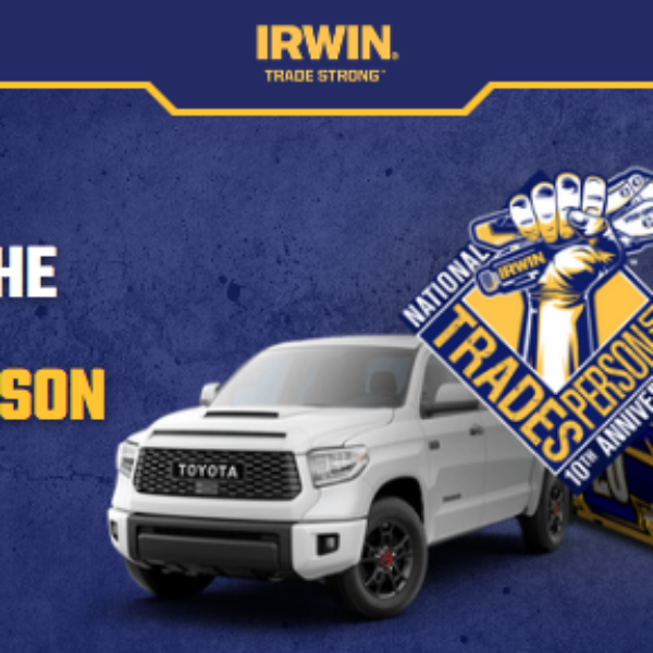 IRWIN: Win a 2021 Toyota Tundra TRD Pro Crew Cab valued at $53,000