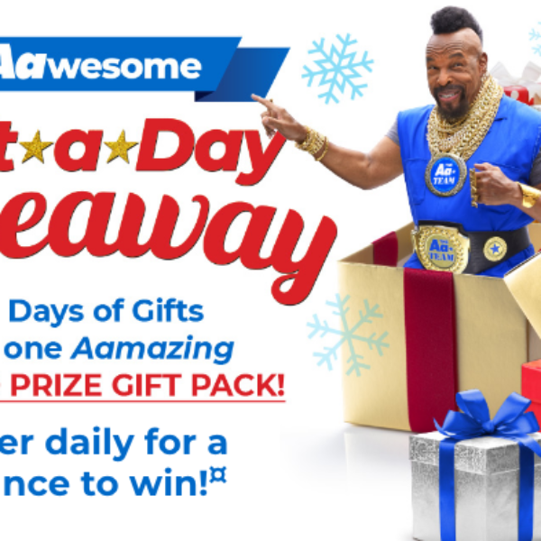 Aaron’s Gift-A-Day Giveaway: Win a 65″ Smart TV, sound bar, a Sofa and More