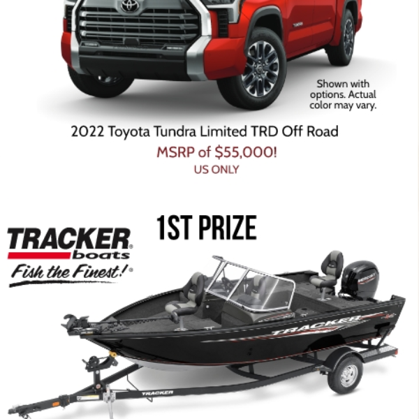 Bass Pro Shops: Win a 2022 Toyota Tundra truck and More