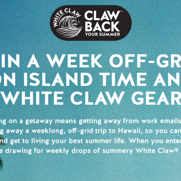White Claw: Win $5,000 and a 7 Day Trip for 2 to Hawaii