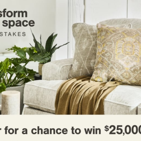 Ashley Transform Your Living Space: Win a $25,000 Gift Card