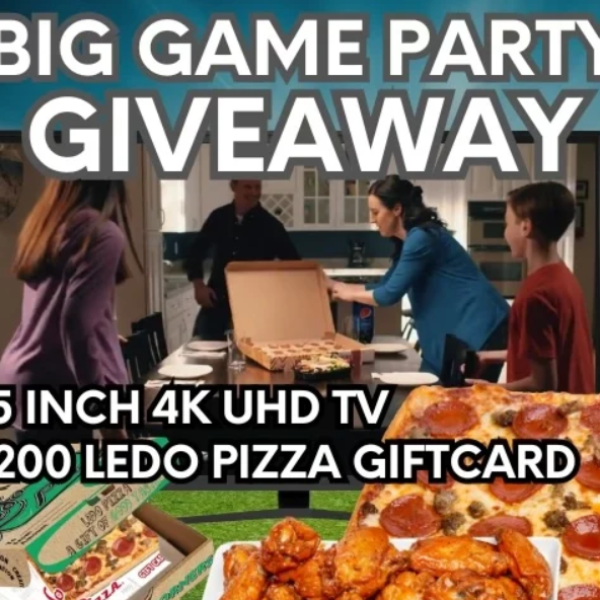 Ledo Pizza Big Game Party: Win a 75″ 4K TV and a $200 Pizza gift card