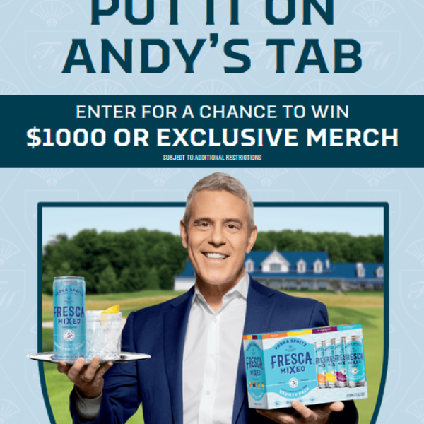 Fresca Mixed Put it on Andy’s Tab: Win a $1,000 Gift Card, a Crossbody Bag and More